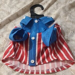 Patriotic Striped Dog Shirt - Red and Blue